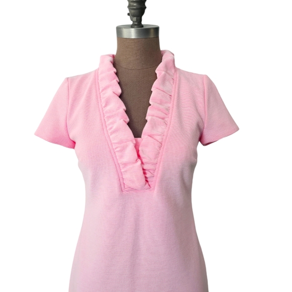 Lilly Pulitzer Tisbury Shift Dress Prosecco Pink Lucky Catch Stripe Sz Small - Picture 6 of 16